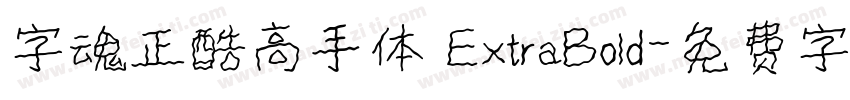 字魂正酷高手体 ExtraBold字体转换